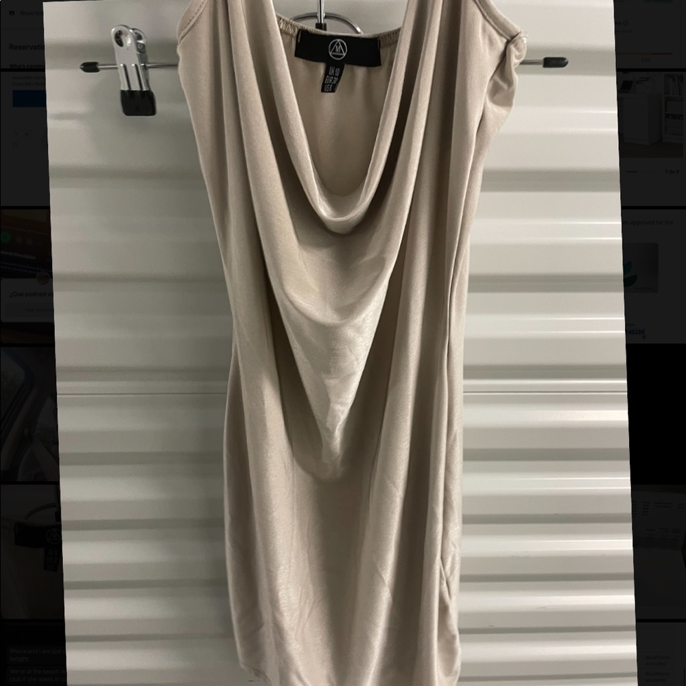 Misguided slinky silver dress